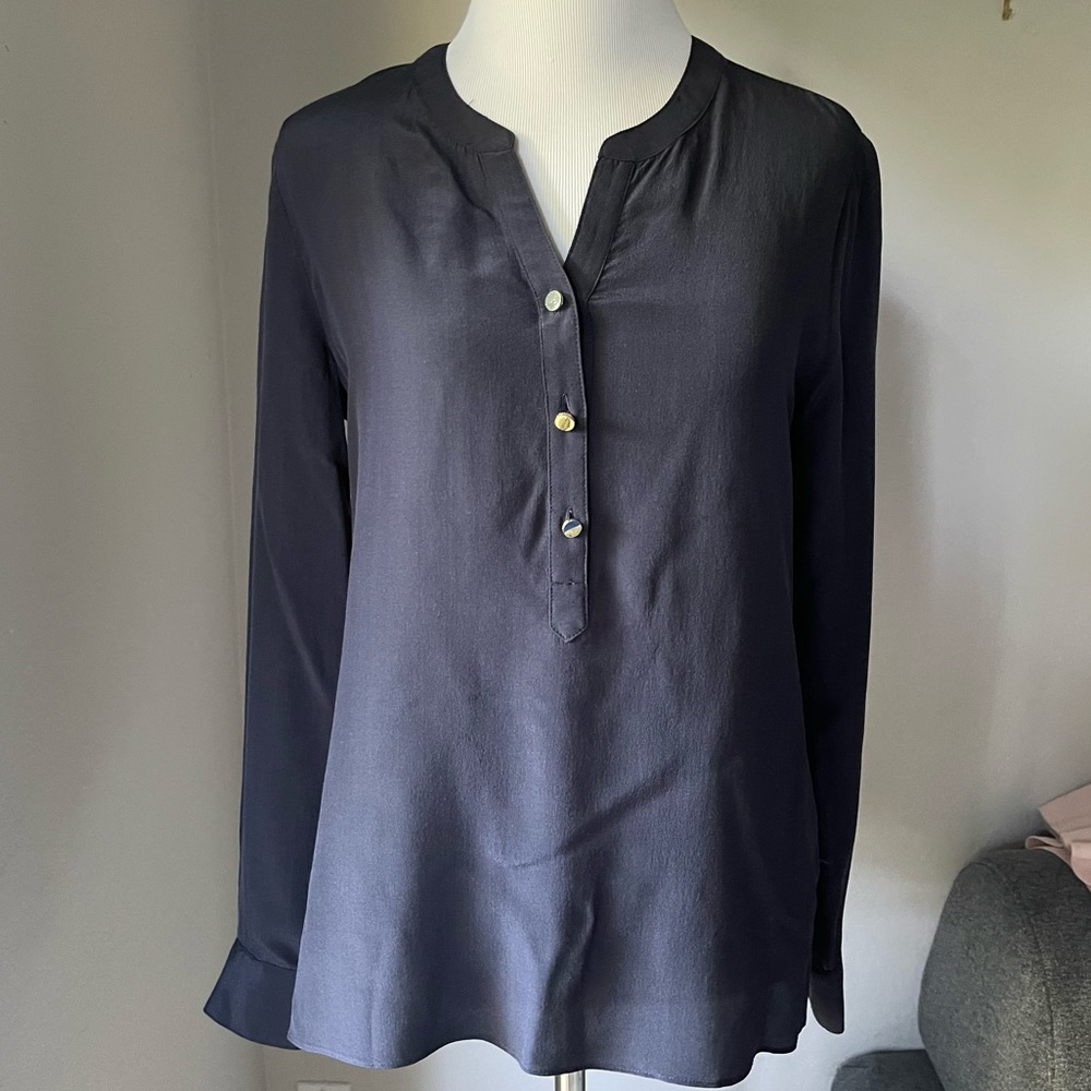 Banana Republic Silk Placket Top